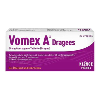 Klinge Pharma Vomex A Dragees 50 mg 20 Stk. Tablette