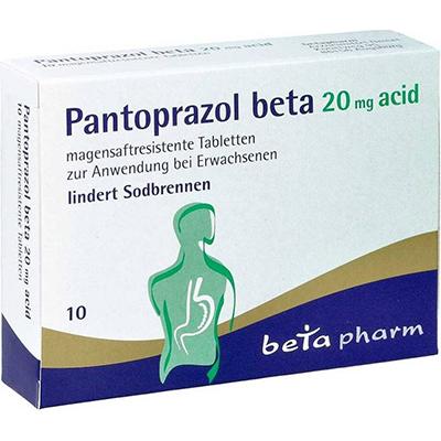 Pantoprazol beta 20 mg acid magensaftresistent 10 Stk. Tablette