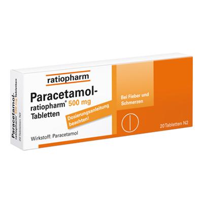 Paracetamol Ratiopharm 500mg 20 Stk. Tablette